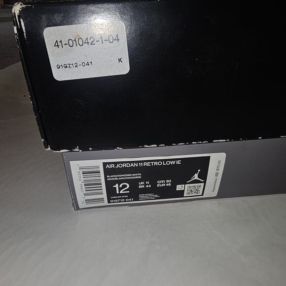Nike Air Jordan 11 Retro Black Athletic Shoes Sneakers 919712-041 Mens Size 12 - Picture 12 of 14